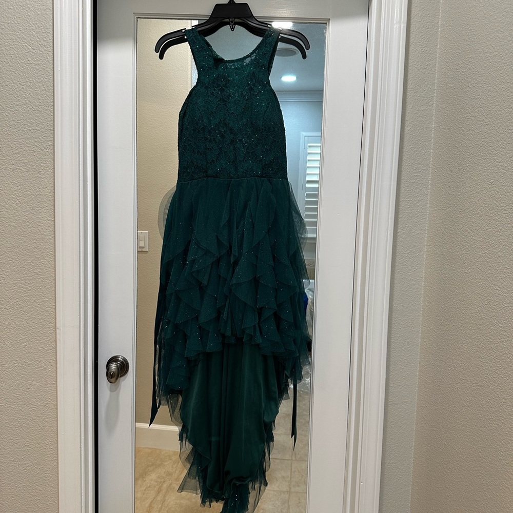 Elegant Hunter Green Teen Dress